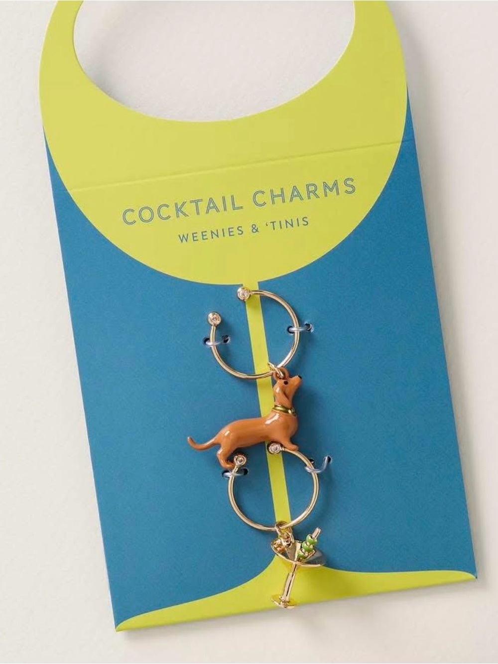 Anthropologie Weenies & 'Tinis Dachshund Cocktail Charms